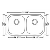 DOUBLE BOWL UNDERMOUNT STAINLESS STEEL SINK - Image 3