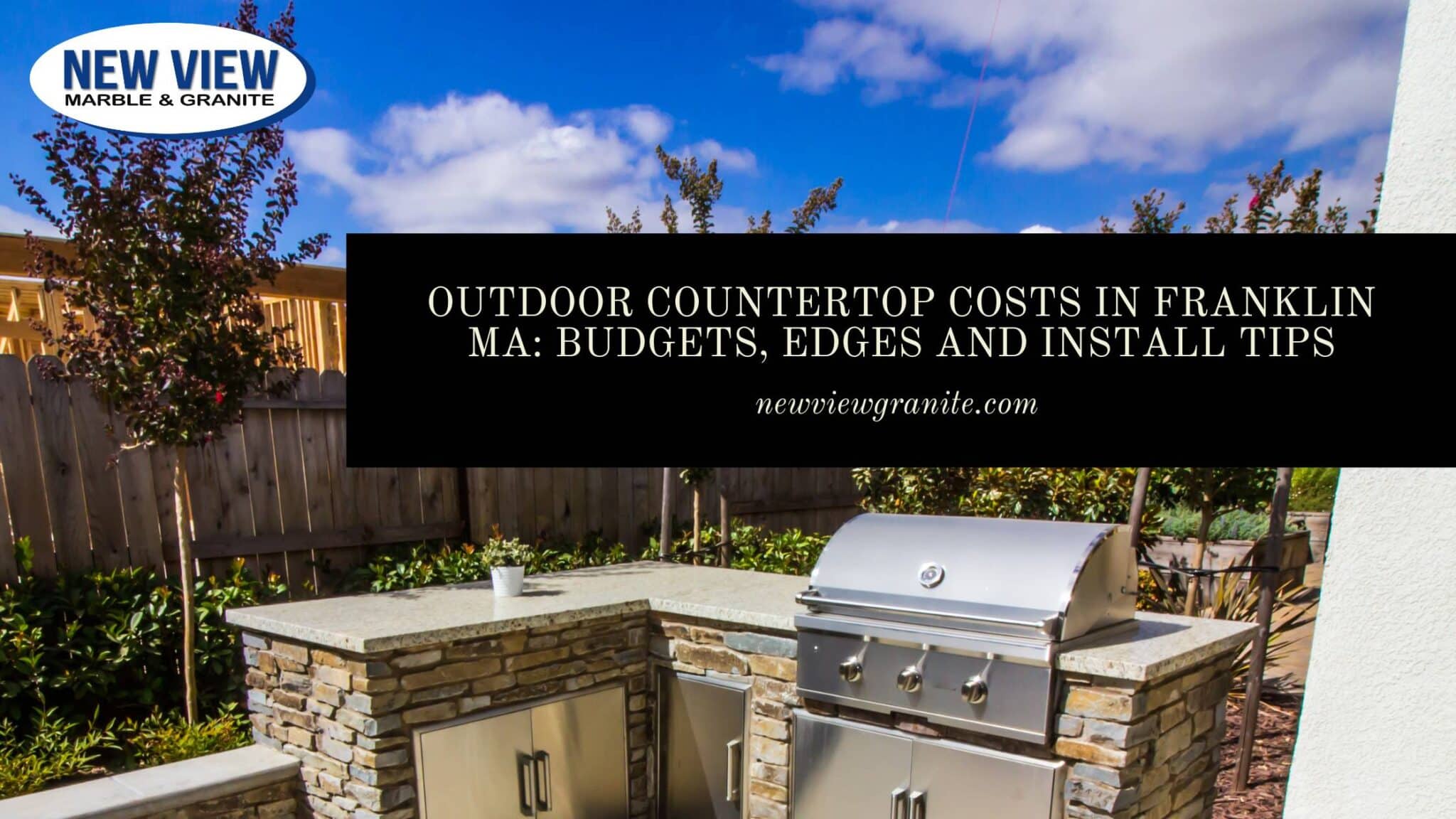 outdoor kitchen countertop cost Franklin MA