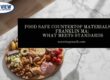 food safe countertop materials Franklin MA