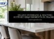 island overhang seating supports Franklin